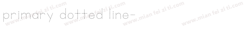 primary dotted line字体转换